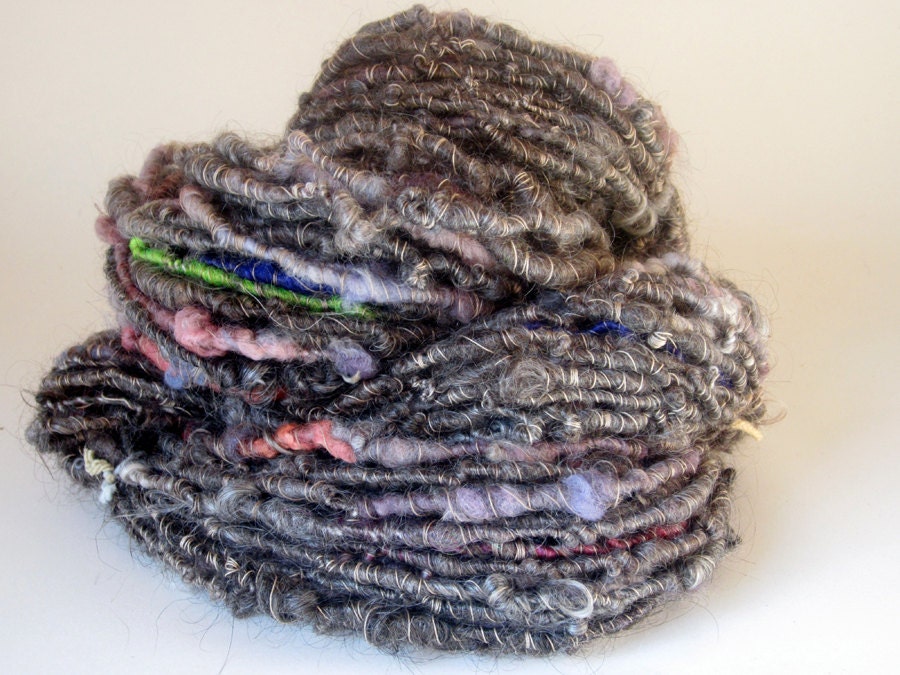 Squirrel - Handspun Yarn Super Bulky Corespun and Auto-Wrapped