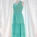 About Love - Powder Freshly Blue Gorgeous Maxi Dress Lacy Halter Sweet Lady Vintage Inspired Dress