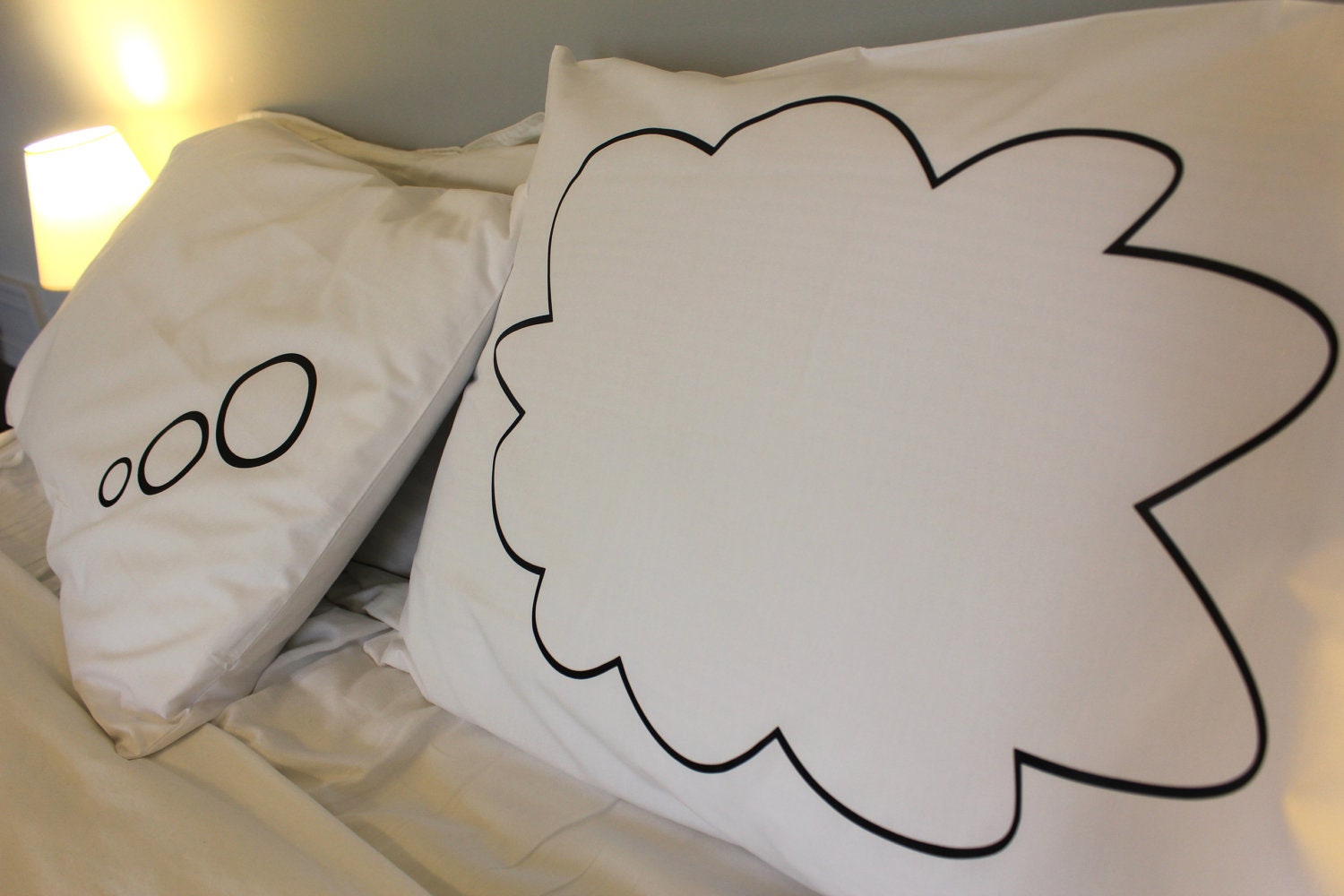 PERFECT WEDDING GIFT Unique Thought Bubble Pillow Case For Weddings, Couples Love Pillowcases