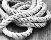 Black and White Nautical Rope - 5x7 Fine Art Photograph