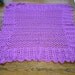 CROCHET BLANKET HANDMADE Cerise shawl with full  frill  Cuddle Blanket (nannycheryl original) 680