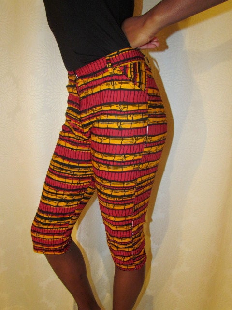 African Print Shorts Petite