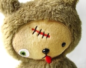 Kawaii ZombieTeddy Bear Plushie in Green Faux Sloth Fur Large Stuffed ZOMBEAR v. 2.0