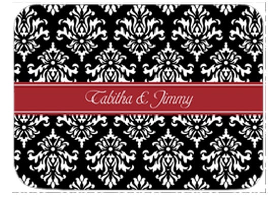Personalized Cutting Board- Damask- Wedding, Housewarming Gift