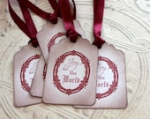 Vintage Inspired Holiday Gift Tags - Joy to the World - Set of 5