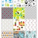 100% Organic Cotton Fabric -1 yard - Select your design during checkout- fabric by the yard -Childrens fabrics