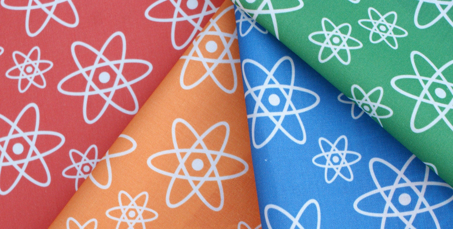 Atomic Orbits Chemistry Fat Quarter Science Fabric