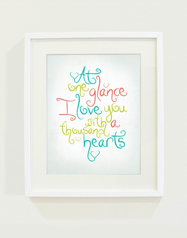 Thousand Hearts Art Print // 8x10