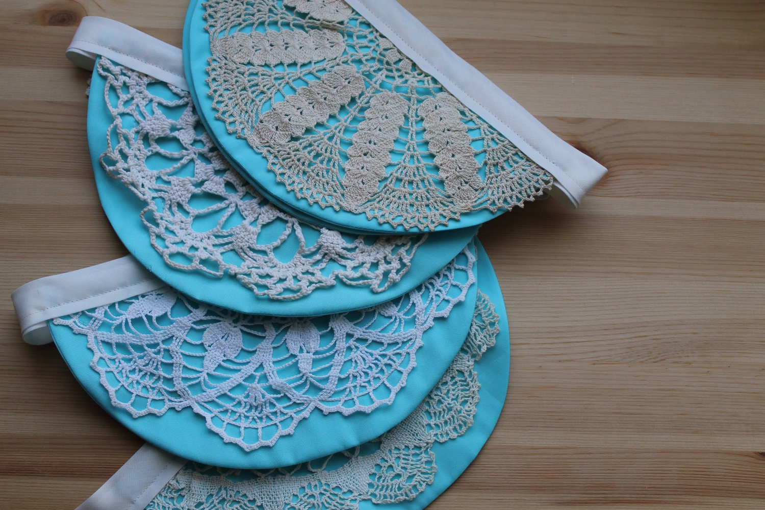 Vintage Crocheted Doily Scalloped Garland - Choose Your Color