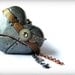 Steampunk Industrial Heart Pendant Necklace - Eye Spy 006