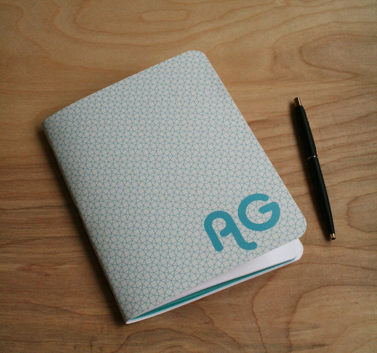 Monogram Sketchbook - Large Tessellated Eco-friendly, Recycled eco note pad, perfect gift for artists, architects, students