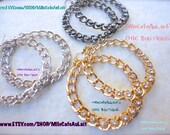 Diamond Rhinestone Dangle Chain Link Hoop Earrings-  CHAIN REACTION Earrings