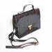 Vintage Leather Bag Satchel in Shiny Croc Patent Coated Leather