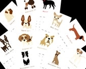 2013 Calendar. Twelve (12) adorable dog illustrations, one for each month 5.5" x 8.5" - squarepaisleydesign 2013 Calendar. Twelve (12) adorable dog illustrations, one for each month 5.5" x 8.5" - squarepaisleydesign