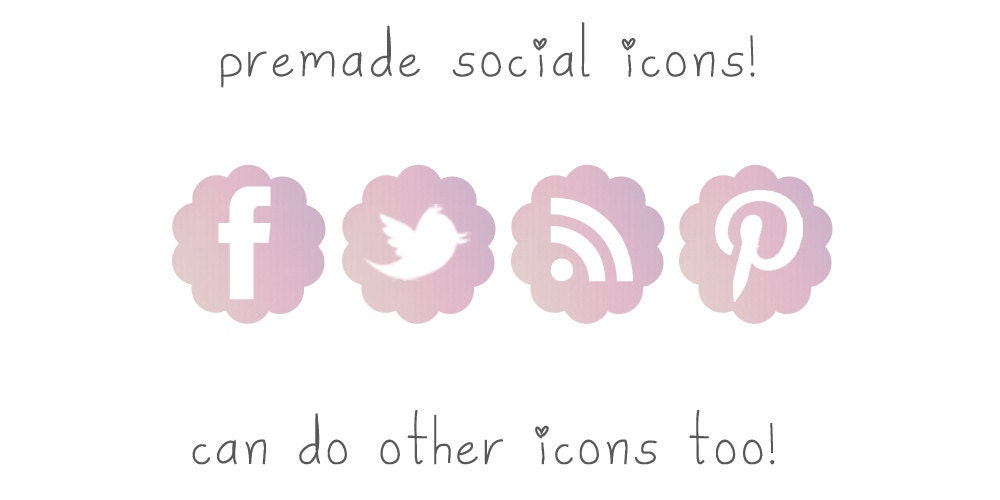 Premade Social Networking Icons Buttons for your blog any size