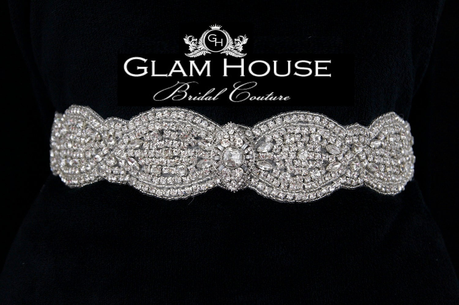 Luxe Bridal Sash Belt - wedding sash , crystal sash