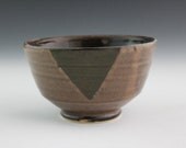 Ceramic Bowl Black and Brown Handmade Pottery Bowl Medium - Cereal Bowl