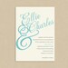 5x7 Robin's Egg Calligraphic Names Printable Wedding Invitation