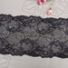 2 Yards Black Lace Trims Floral Double Edges Strech Lace 7.48 Inches Wide