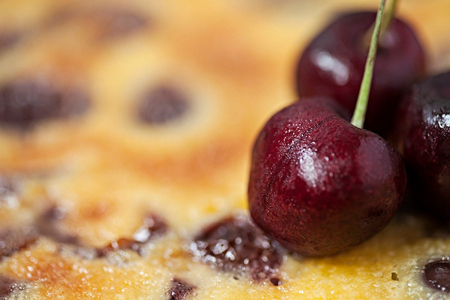 Food, Cherries, Macro, Pie, Kitchen Art, Gift Idea, Home Decor, Fine Art Photography Image, fPOE