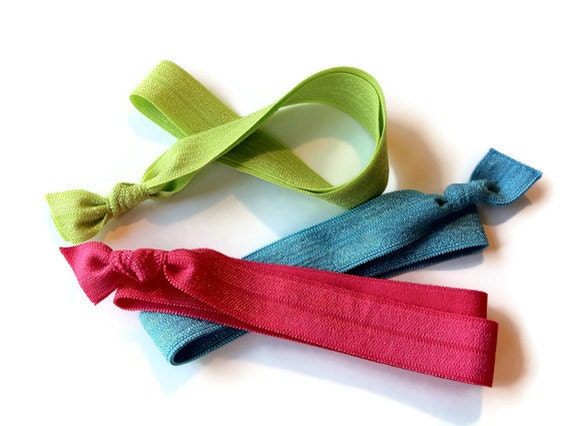 Vivid Collection Elastic Headbands Hot Pink Lime Green Turquoise