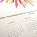 CLEARANCE 50% OFF 365 Days of Sunshine Wall Calendar in Cream
