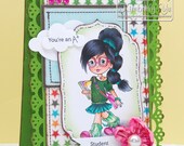Handmade Card for a Student - Your're an A Student