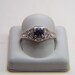 antique style engagement argentium silver and cubic ziconium ring