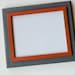 2) 8x10 Inner Stacked Distressed Picture Frames - Orange and Gray - Or Choose Your Color