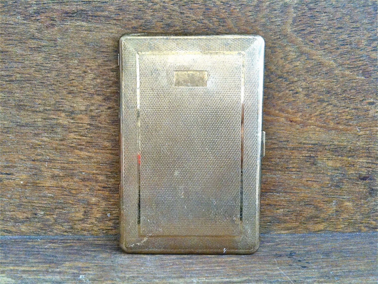 Vintage English Brass Cigarette Case / English Shop