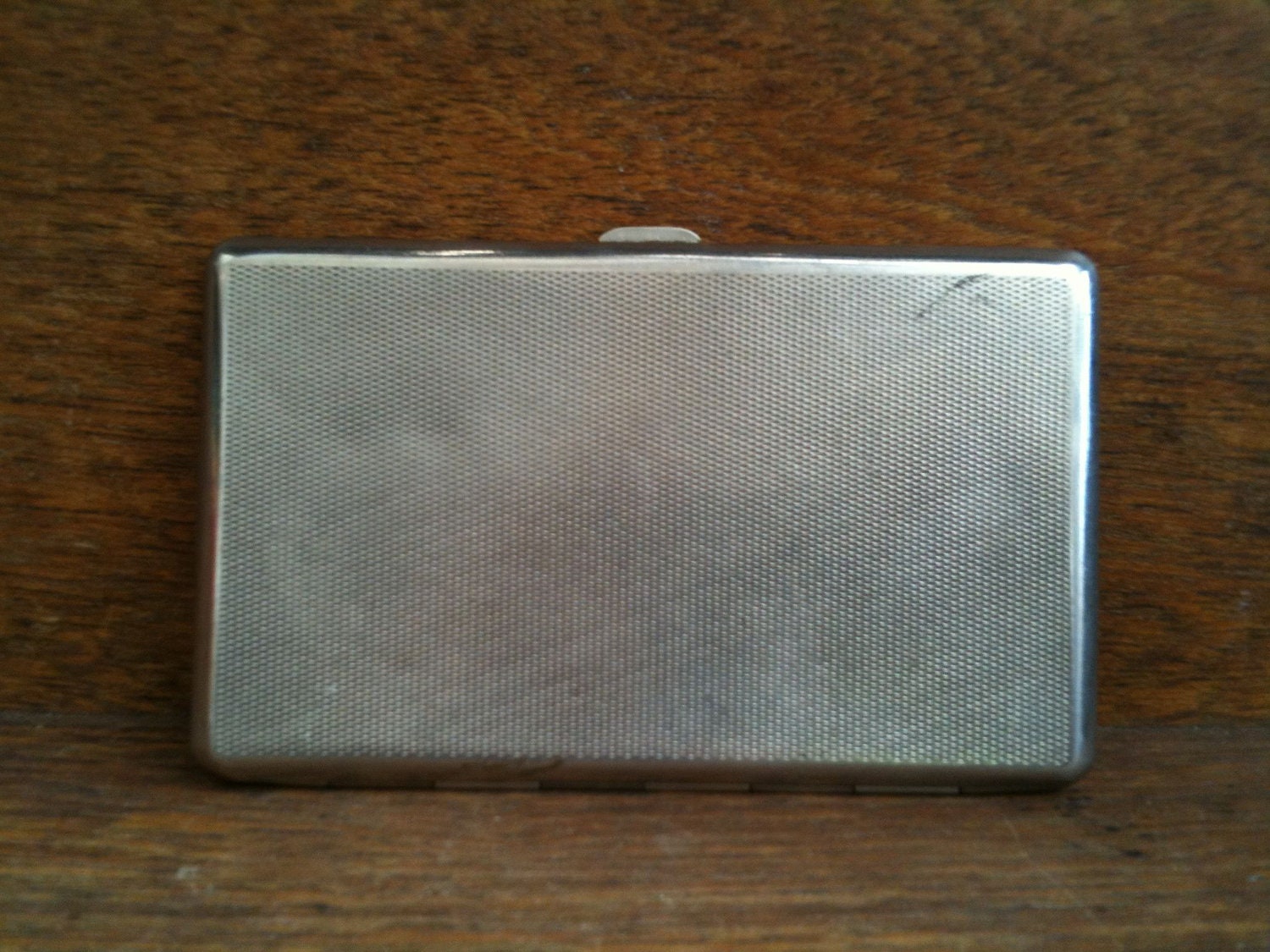 Vintage English Silver Colored Cigarette Case