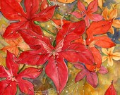 Giclee print "AUTUMN DEW"- fairy fantasy seasonal autumn art -7x10 inches on A4