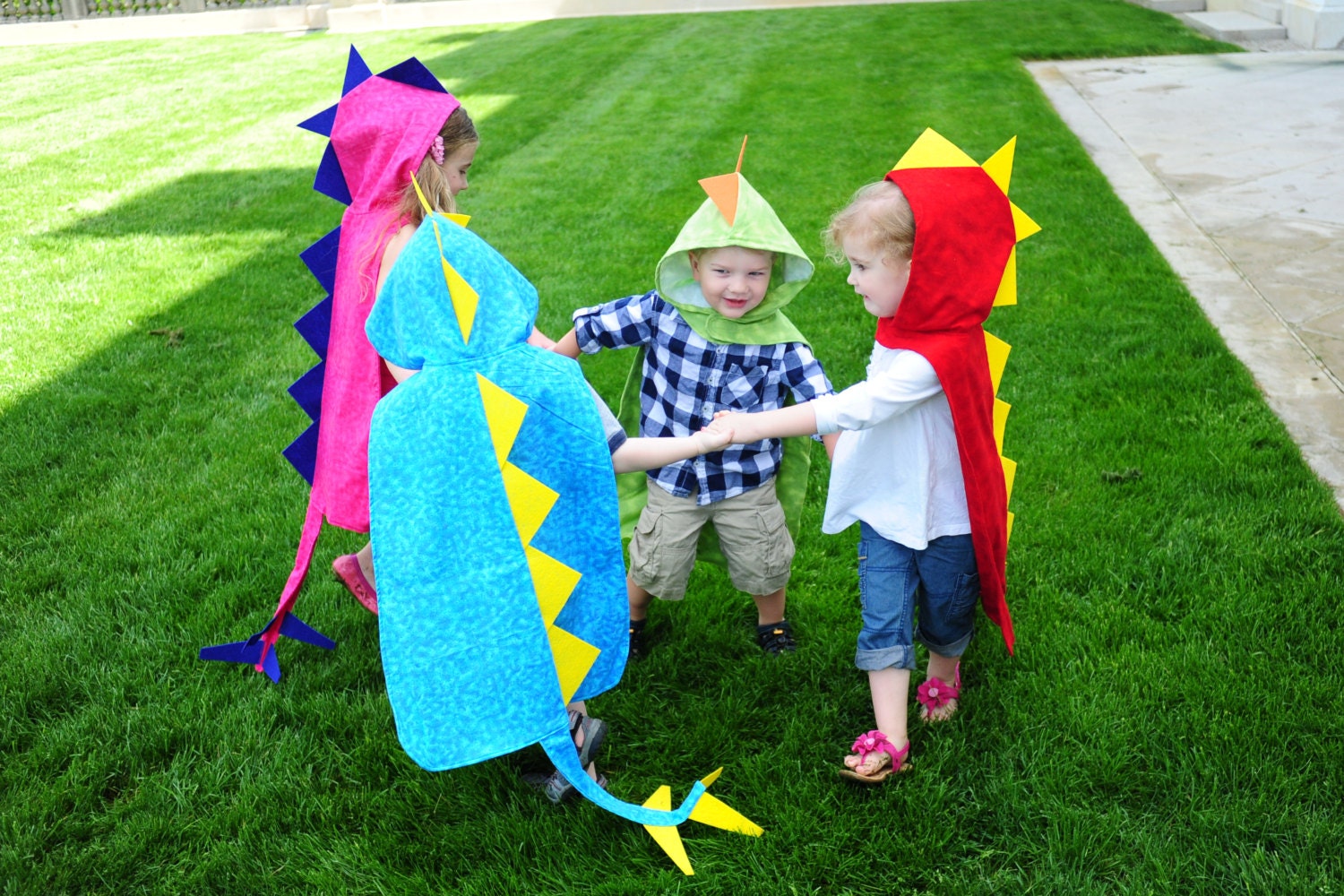 Dino Cape with Hood - Dinosaur Costume - By MaukyJo