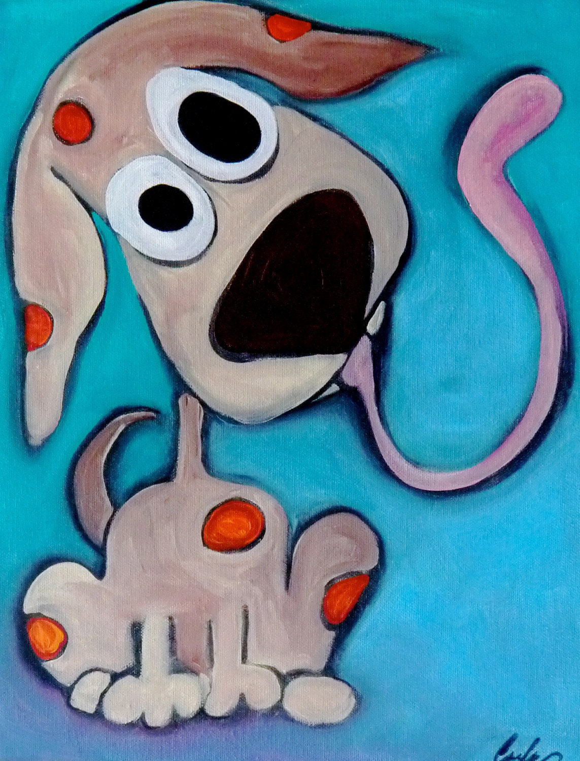 Spotted Dog Print - Funny Art