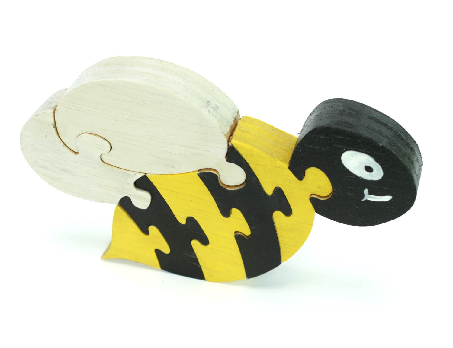 BumbleBee Puzzle - Children's Decor - Yellow and Black Bee Puzzle