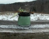 Lime Leaf & Lily Scented Handpoured 4oz Pure Soy Candle Jar with Black Metal Lid--Up On The Roof Farm Vermont