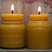 Beeswax Candle Set - antique bottle shaped - "Vaseline and Milk Weed Cream Jars" - by Pollen Arts - Md & Sm.