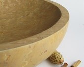 Limestone Centerpiece Bowl Resembling Burled Maplewood