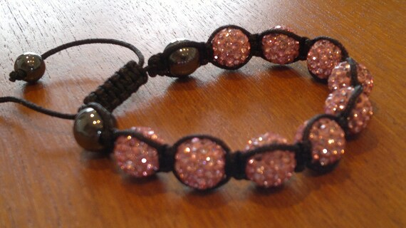 shamballa crystal bracelets Pink