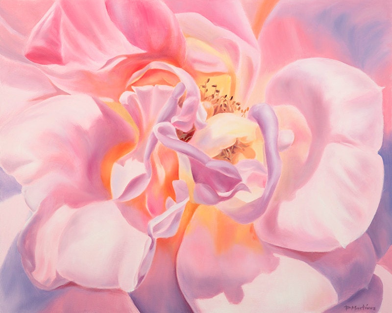 Print Oil Painting Rose -Gift of the Rose Collection- Open Edition-Gratitude- 8x10