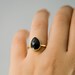 Black Onyx Stacking Ring - Gemstone Ring - Gold Ring - Bezel Ring - Stackable Ring - Mother's Day Gift