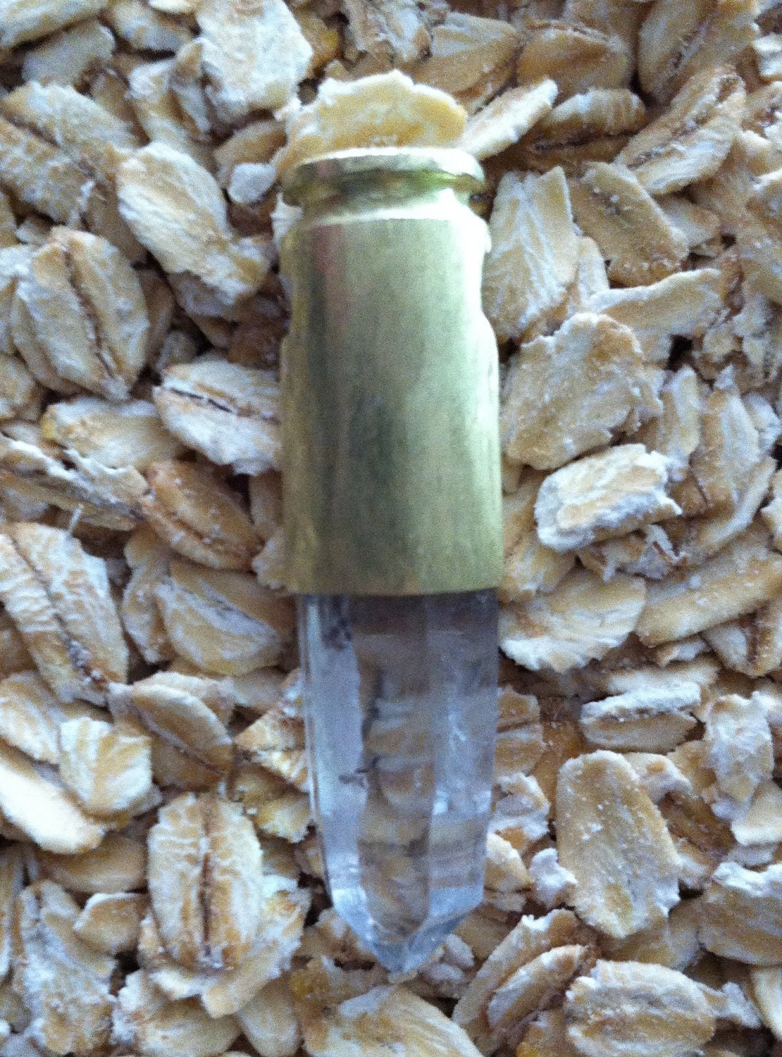 Lemurian Seed (Pleiadian) Crystal Quartz Point Bullet Pendant