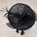 Black Fascinator - "PIPPA" Mesh Couture English Hat Fascinator Headband