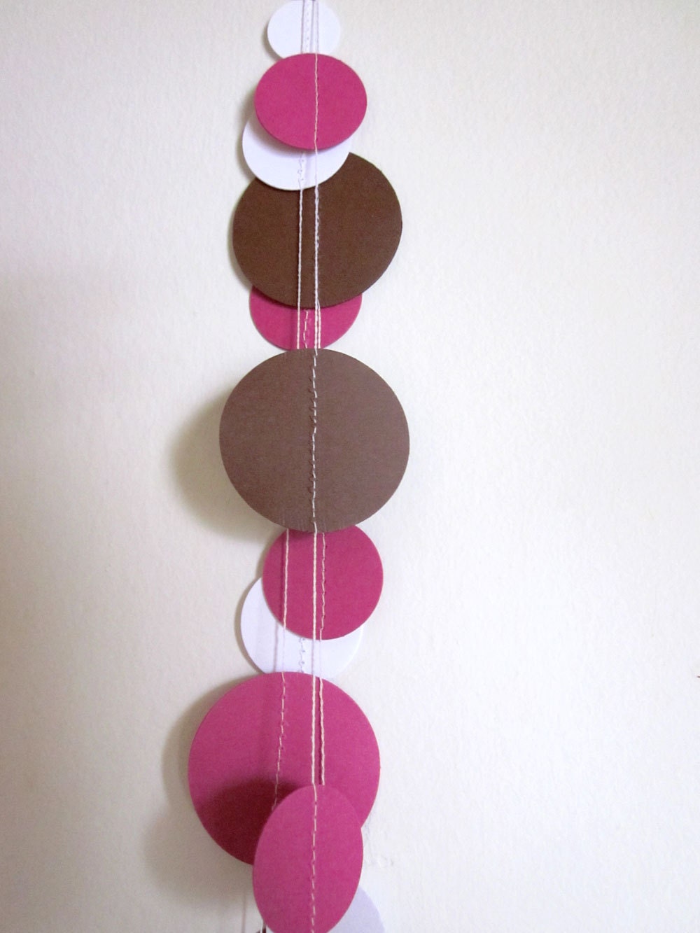 Pink White and Brown Garland - Party Garland - Room Decoration - Widen Your Circle