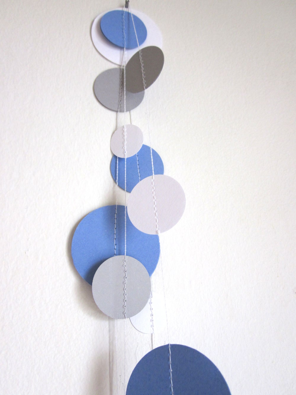 Blue White Gray Garland - Party Garland - Room Decoration - Widen Your Circle