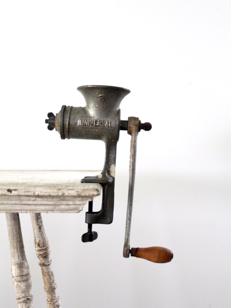 Antique Meat Grinder // Universal 3 by 86home on Etsy