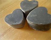 Black Heart Witches Brew VEGAN Activated Charcoal Soap Tea Tree Clary Sage - Set of 3 Gift Box