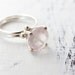 Rose quartz ring, sterling silver, gemstone, cocktail ring, pink, pastel, rose smoke - The Bliss Ring