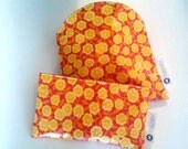 SNACKABY dishwasher-safe reuseable sandwich and snack bag set Yellow Flowers