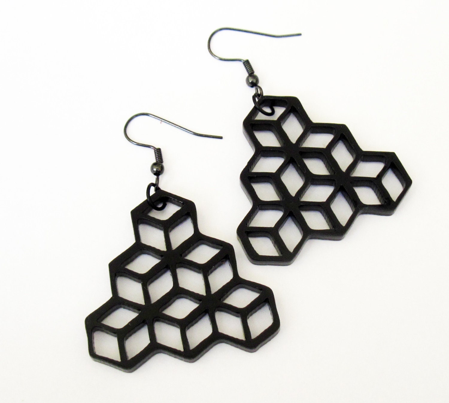 Baronyka Minimal Geometry - Cube Earrings
